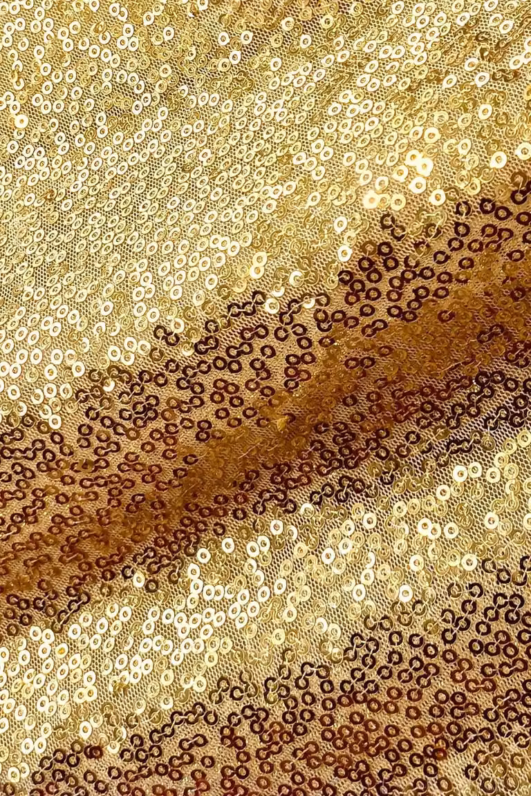 Neel Blue Gold Sequin Rectangular Tablecloth