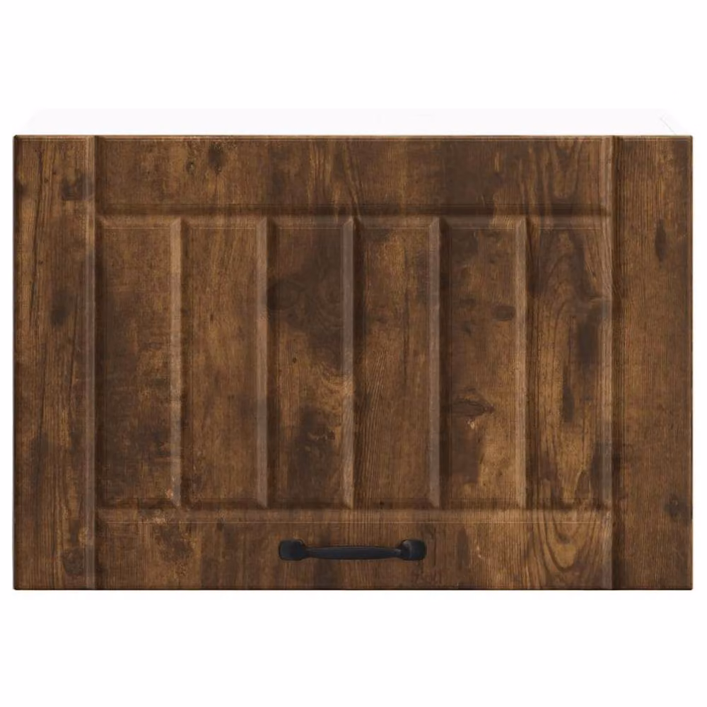 Berkfield Home Lucca Wall Mounted Kitchen Cabinet with Glass Doors in Smoked Oak Brown – 4
