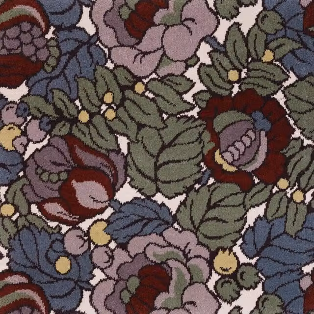 House of Hackney Navarino Floral Wool Rug in Red and Multicolour