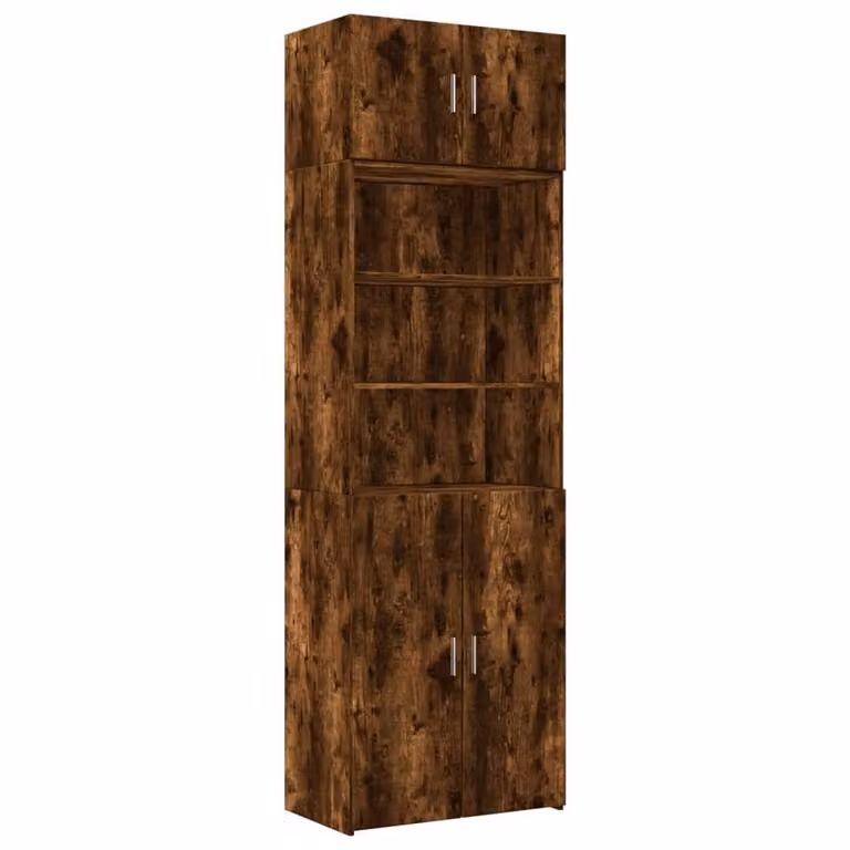 Berkfield Home Freestanding Storage Cabinet in Smoked Oak Brown, W: 70 cm, D: 42.5 cm, H: 225 cm