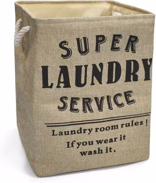 Velosso Super Service Fabric Laundry Bag in Beige
