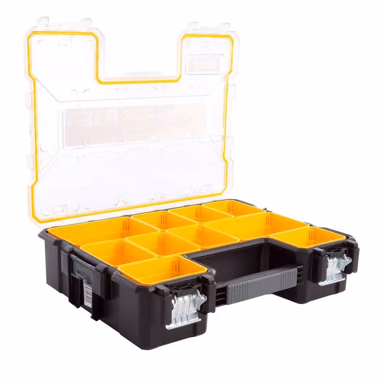 Stanley Fatmax 10 Compartment Plastic Tool Organiser in Black
