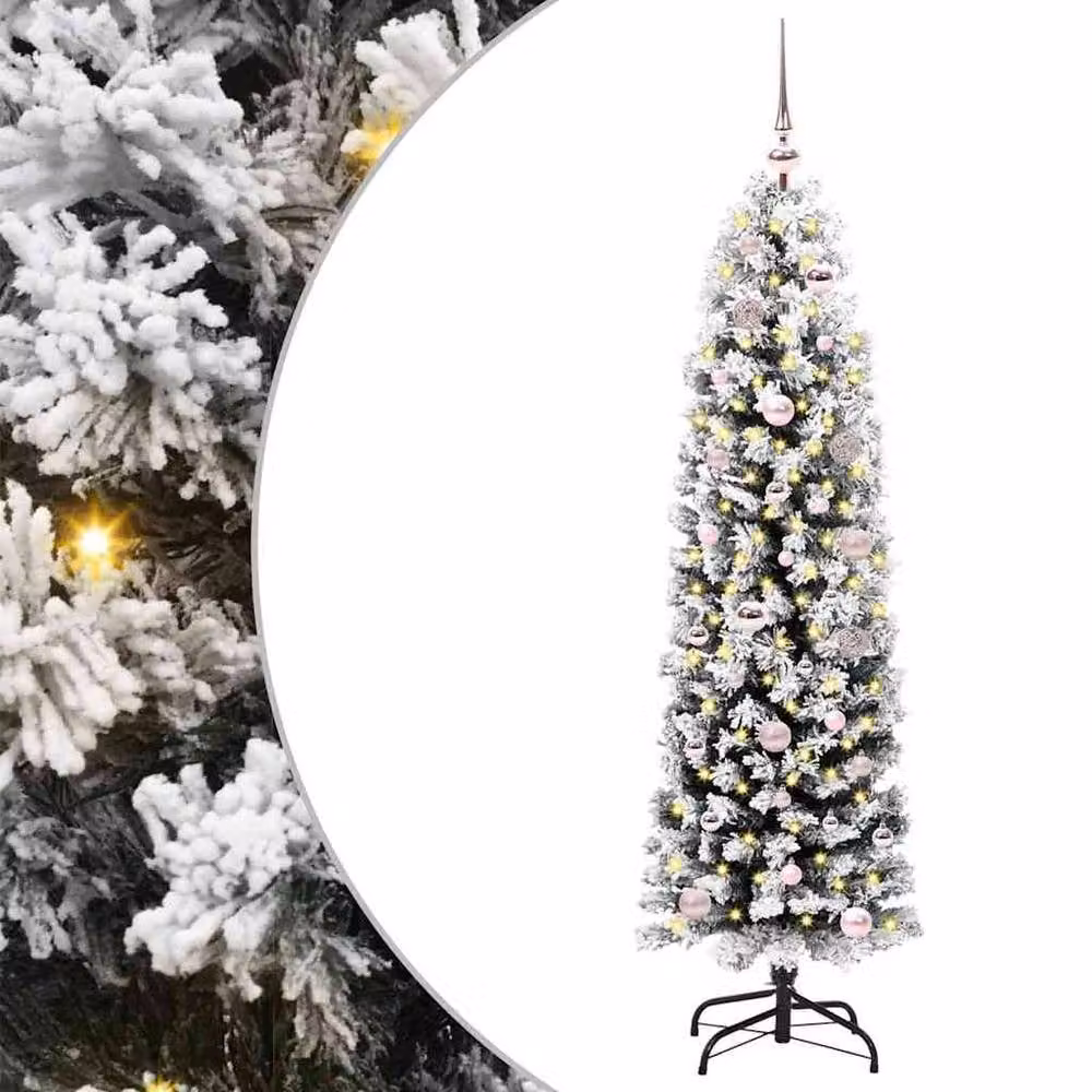 Berkfield Home Artificial Christmas Tree with 150 LEDs and Stand, Green – 2