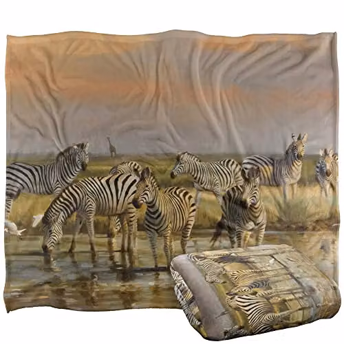 Wild Wings Sundowners 2 Silky Touch Super Soft White Fleece Throw Blanket W: 152 cm, D: 127 cm – 1