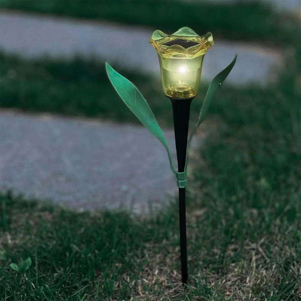 Voltico Set of 4 Solar LED Tulip Stake Lights in Multicolour – 2