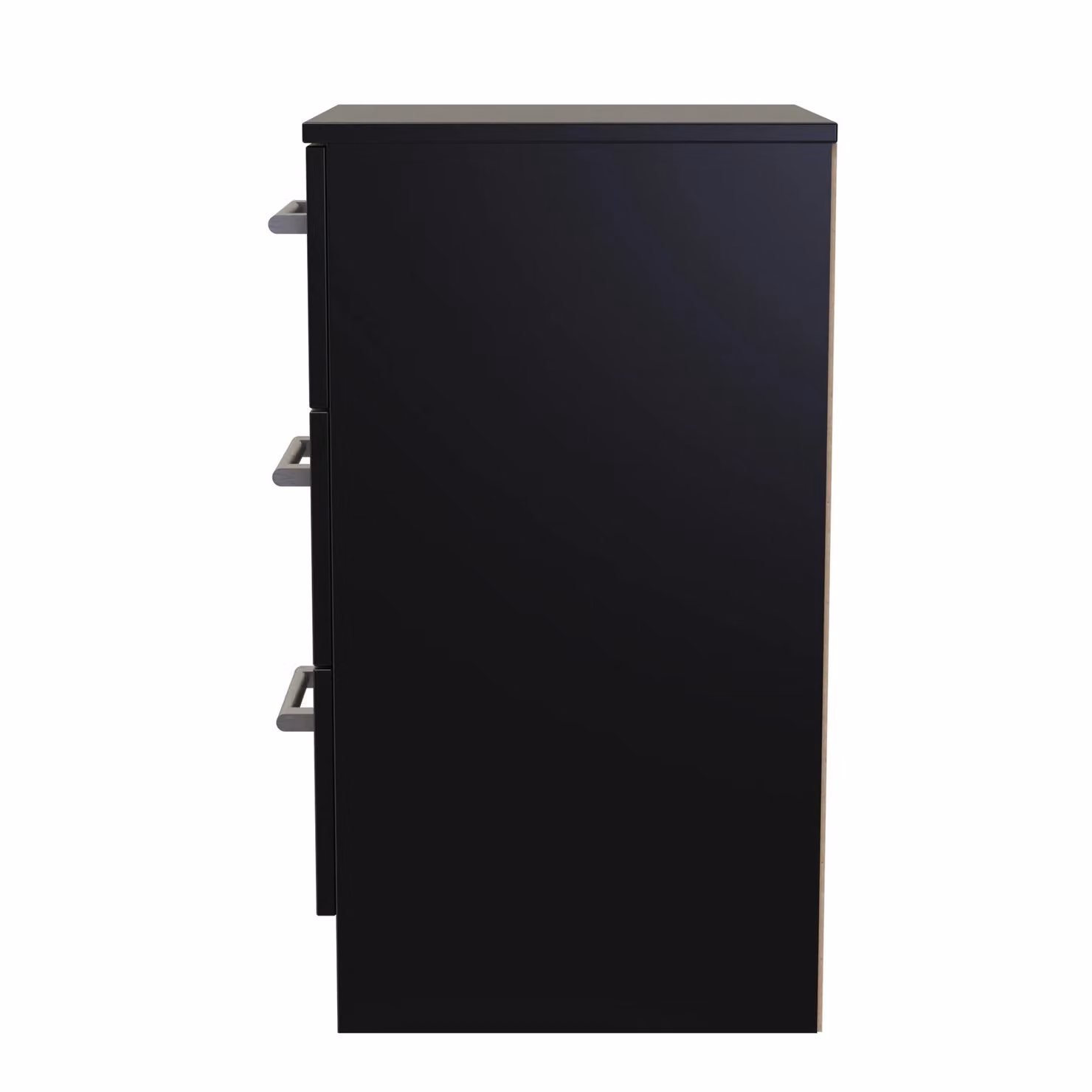 Ready Assembled 2 U Cornwall 3 Drawer Bedside Cabinet in Black – 2