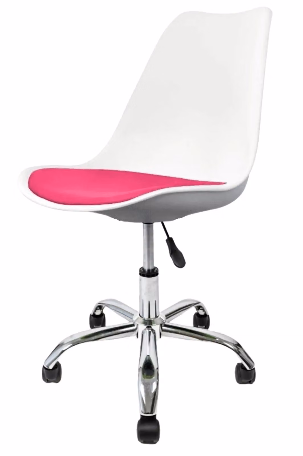 Fusion Living Soho Modern Plastic Dining Chair with Swivel Base in Bright Pink – 2