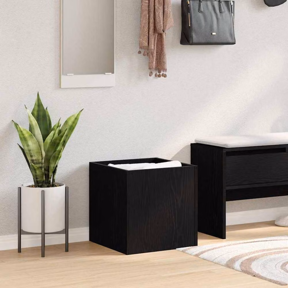 Berkfield Home Black Oak Planter Box W/D/H: 40 x 40 x 40 cm – 4