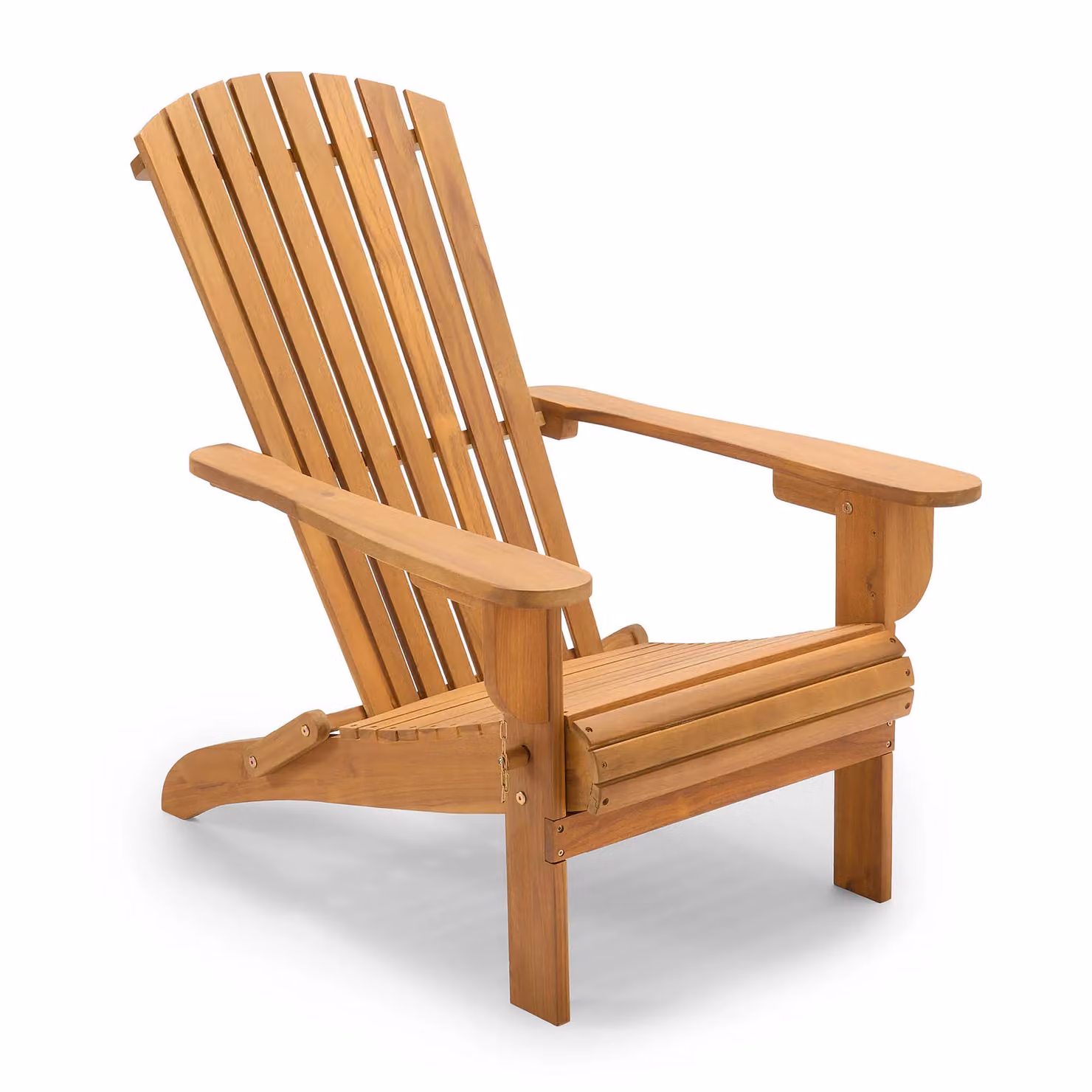 VonHaus Hudson Acacia Wood Folding Adirondack Garden Chair in Natural Brown – 2