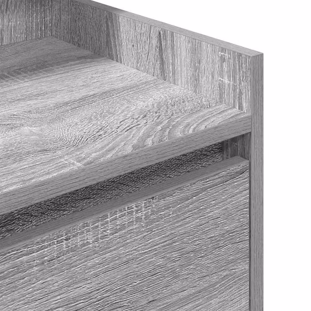 Berkfield Home Set of 2 Grey Sonoma Bedside Cabinets with 2 Drawers, W/D/H: 38 x 34 x 80 cm – 2