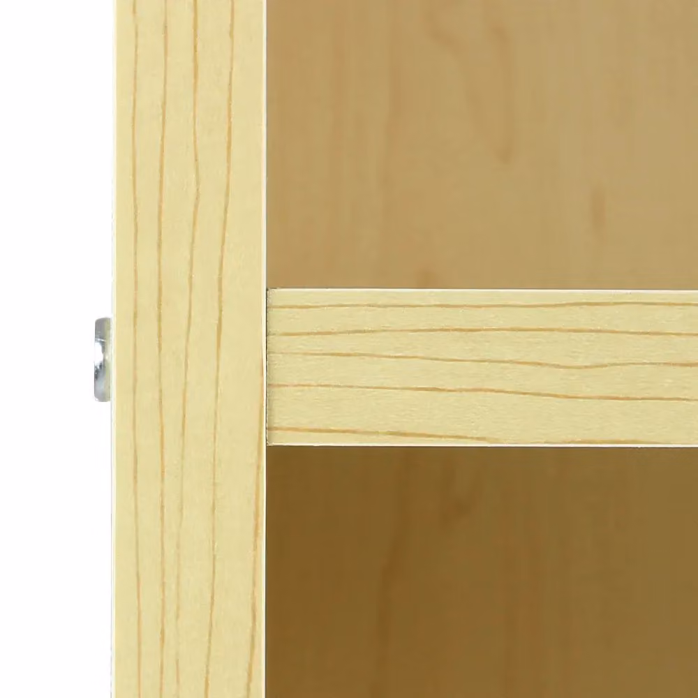 Monstershop Pulsar Maple Corner Shop Counter and Retail Display Set in Beige with Glass Sliding Doors and Internal Shelves – 2