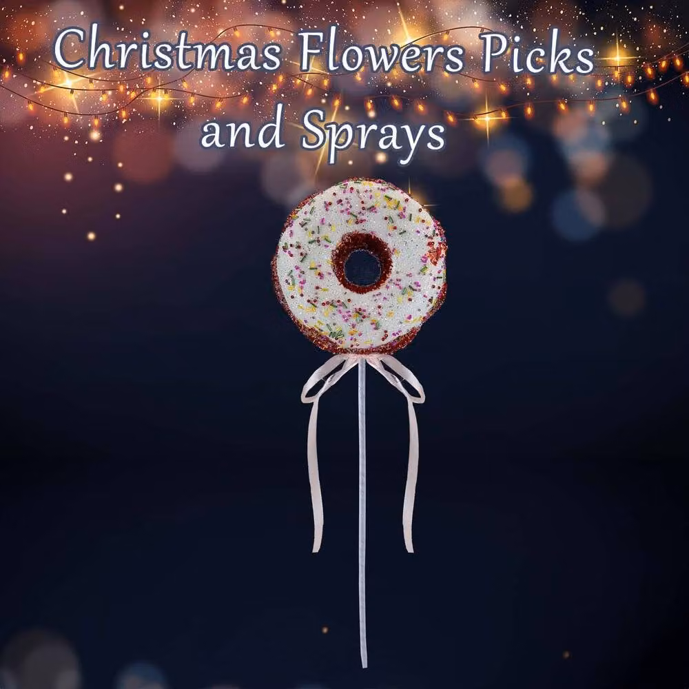 VFM e-Store Christmas Flower Pendant Decoration in Red, White and Multicolour, W/H: 17 x 51 cm – 2