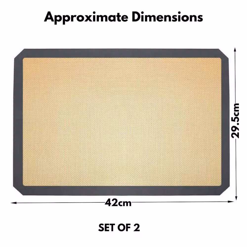 Marco Paul Set of 2 Non Stick Silicone Baking Sheets in Beige – 2