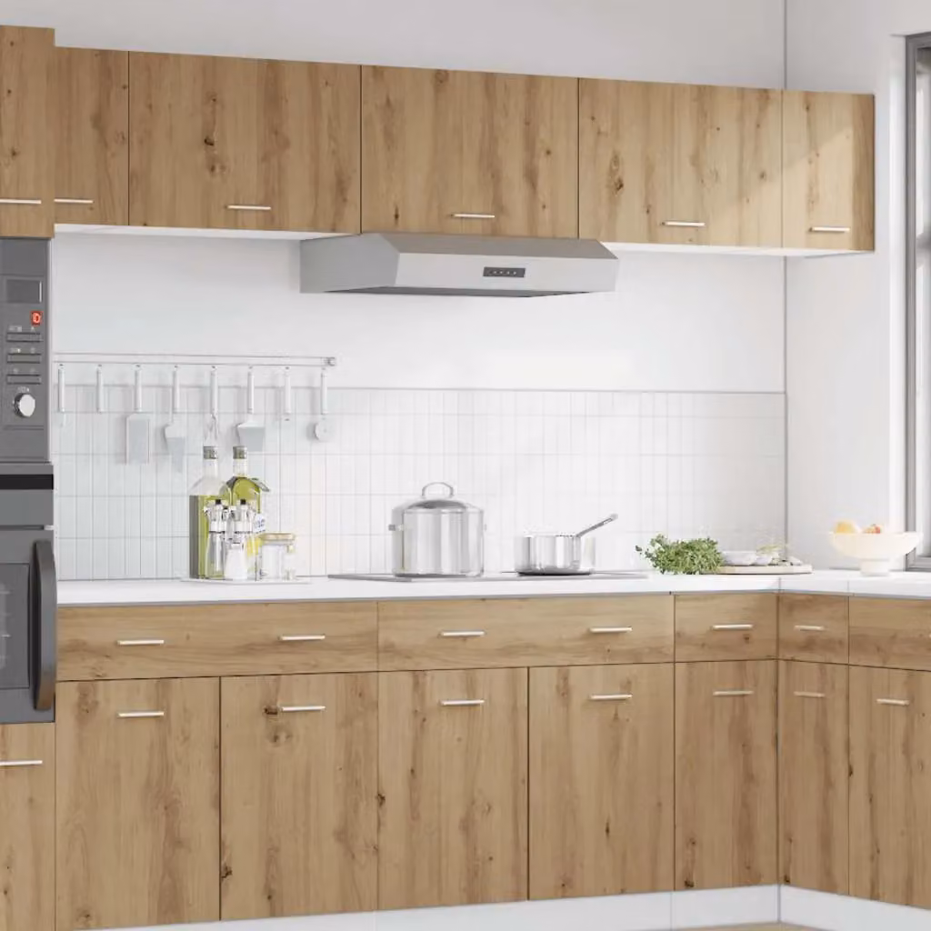 Berkfield Home Lyon Artisan Oak Hanging Wall Cabinet in Brown, W: 60 cm, D: 31 cm, H: 40 cm – 3