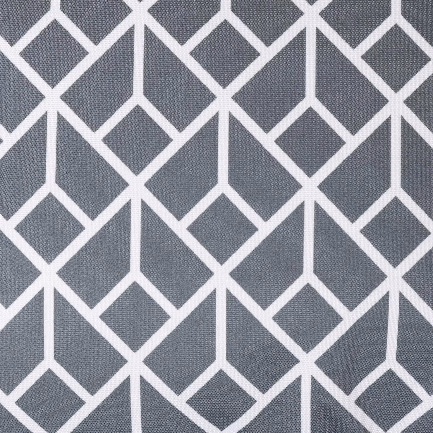 ICON Set of 4 Waterproof Geometric Print Indoor and Outdoor Cushions in Teal Grey and Green, W/D/H: 43 x 43 x 43 cm – 3