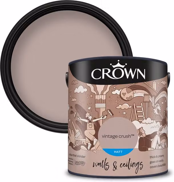 Crown Matt Emulsion Paint in Brown, 2.5l – 1