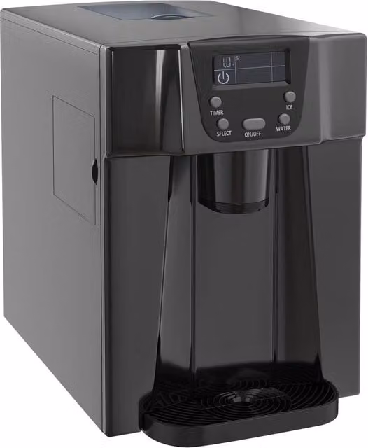 Rolipo Black Countertop Ice Maker Machine and Water Dispenser with Digital Display, 3L – 1