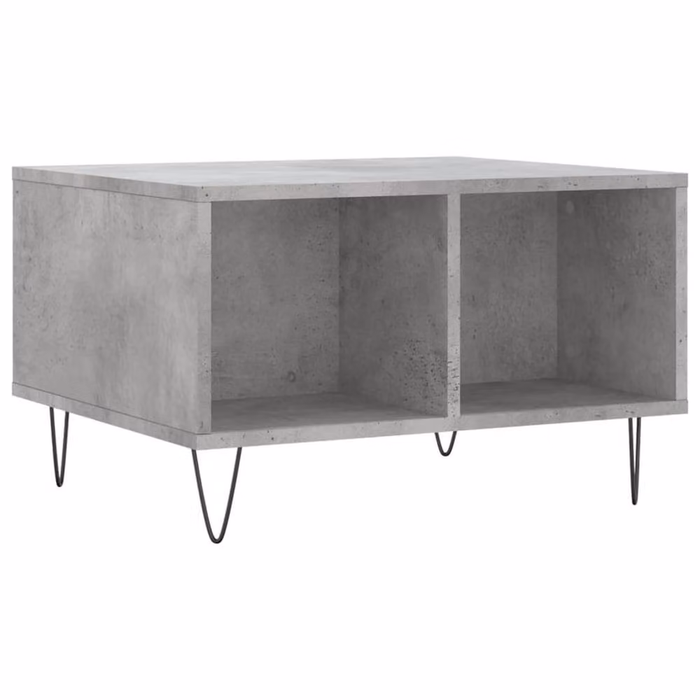 Berkfield Home Modern Rectangular Coffee Table in Concrete Grey, W: 60 cm, D: 50 cm, H: 36.5 cm – 2
