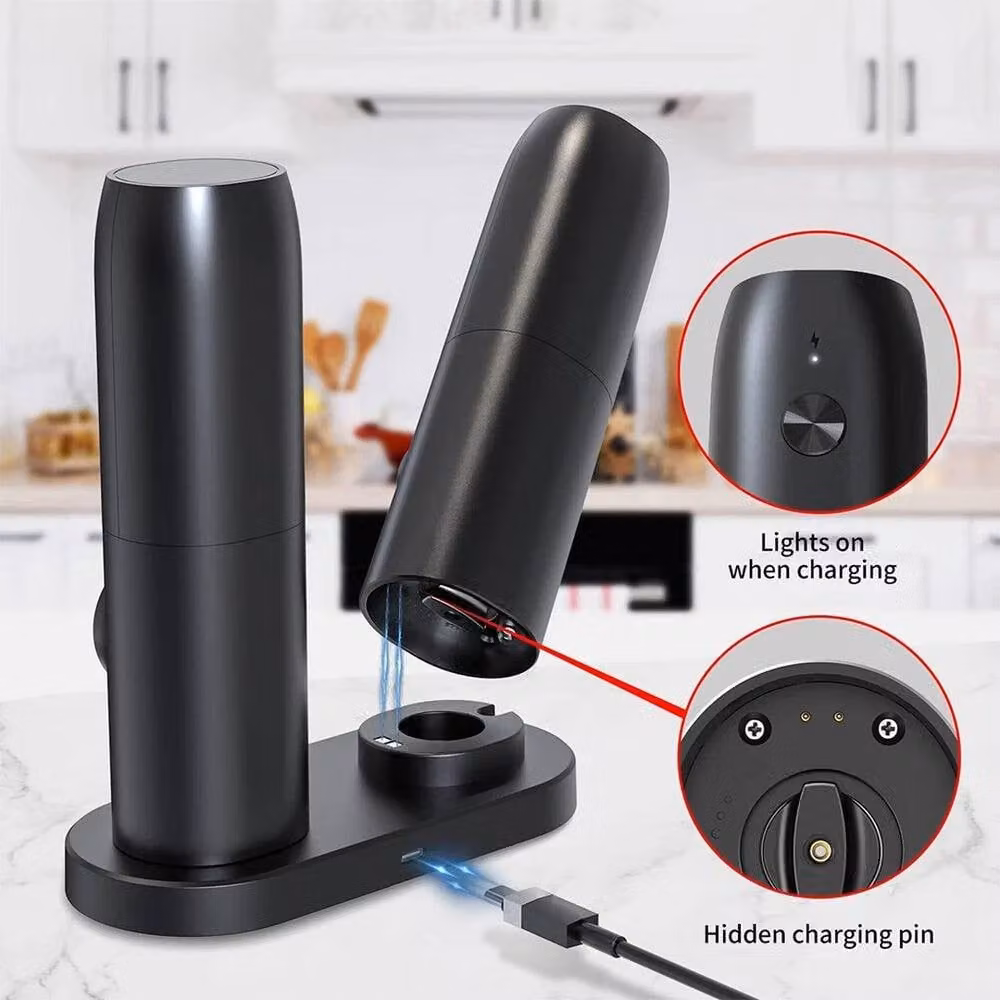 SPETLEK Professional Electric Salt and Pepper Mill Grinder with Ceramic Mechanism in Black – 5