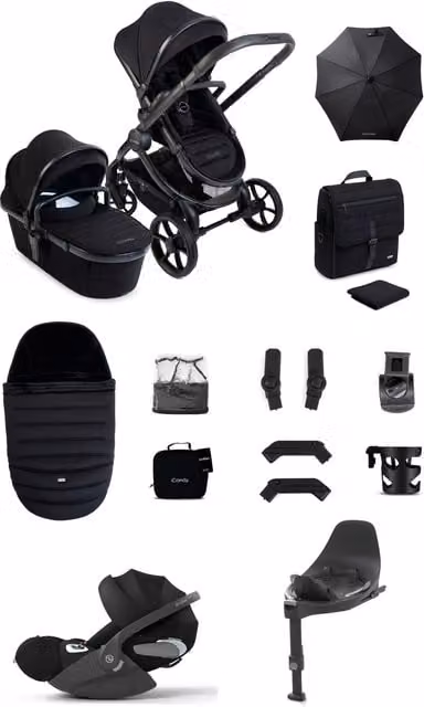 iCandy Peach 8 Complete Bundle with Cybex Cloud T i-Size Rotating Baby Car Seat in Black