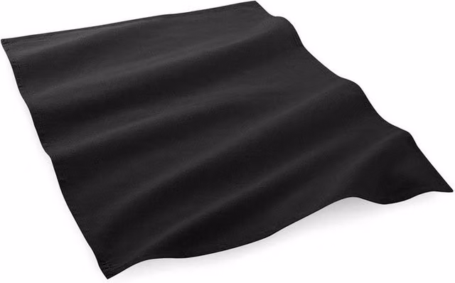 Westford Mill Plain Black Cotton Tea Towel, W: 50 cm, H: 70 cm – 1