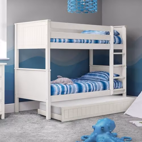 Julian Bowen Maine Two-Level Bunk Bed in White – 1