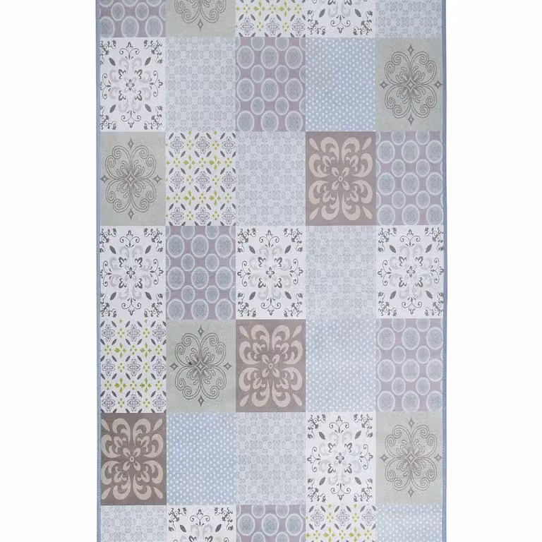 Wyld and Coco Coastal Charm Multicolour Patchwork Woven Rug in Grey, W: 80 cm, L: 150 cm