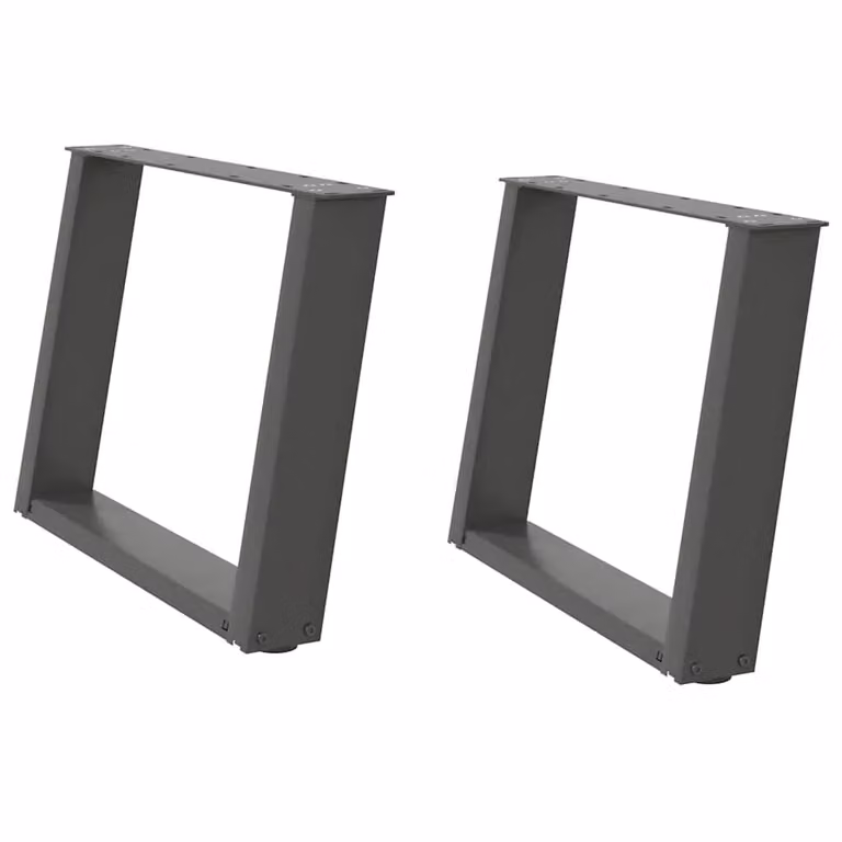 Berkfield Home U-Shaped Steel Coffee Table Legs, 2 Pieces, Anthracite Black, H 70 cm x W 42.5 cm x D 43 cm