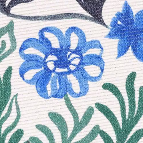 Furn Alentejo Mediterranean Floral Washable Indoor/Outdoor Flatweave Rug, Blue/Multicolour, W/D/H: 170 x 120 x 0.25 cm – 3