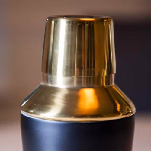 Madison & Mayfair Black and Gold Metal Cocktail Shaker Set – 4
