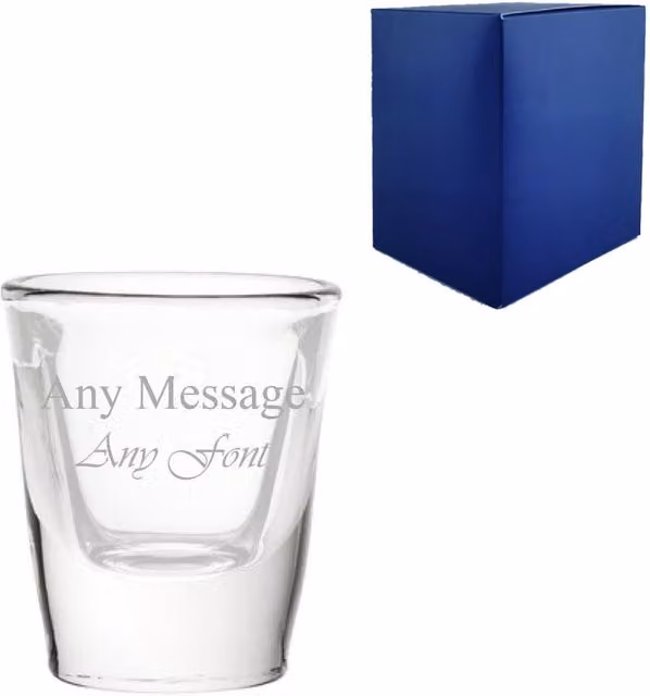 Uniqueful Personalised American Shot Glass, 30ml, Clear