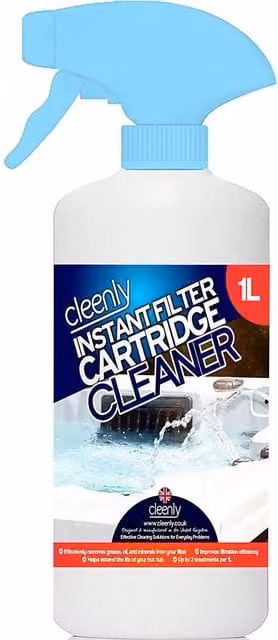 cleenly Instant Hot Tub and Pool Filter Cartridge Cleaner, 1 l, Clear