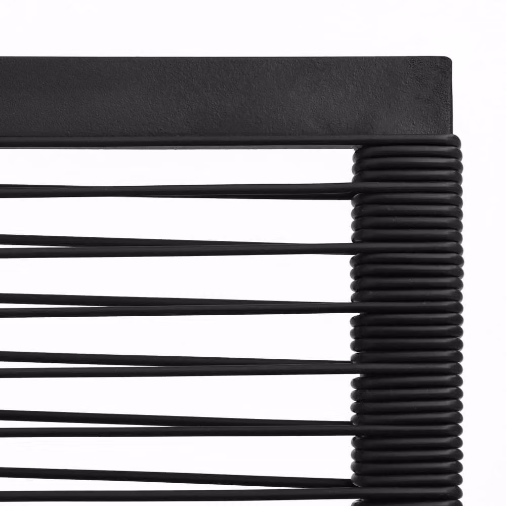 Berkfield Home Set of 2 Modern Black Matt PVC Rattan Garden Chairs – 5