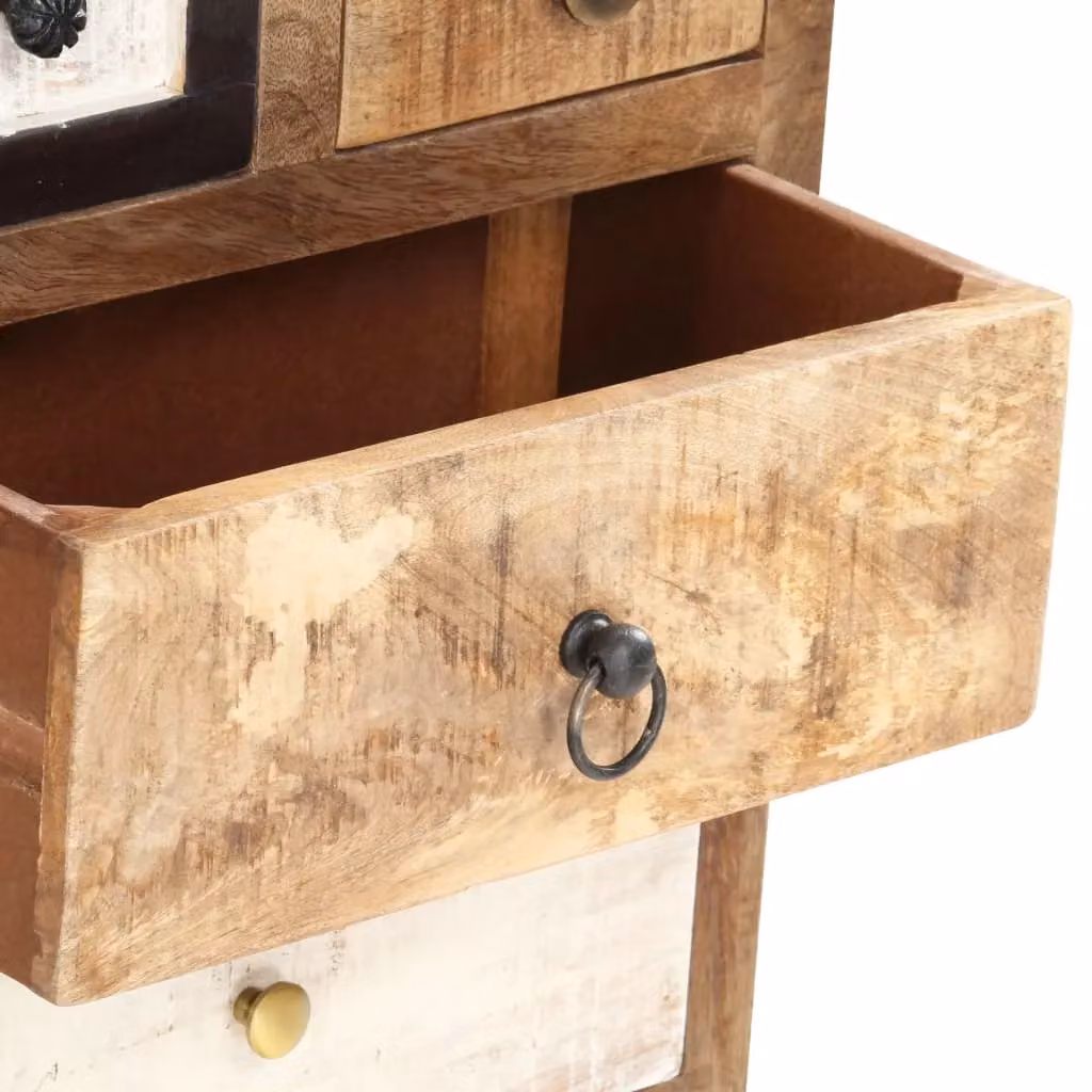 Berkfield Home Industrial Drawer Cabinet in Brown Solid Reclaimed Wood, W/D/H: 45 x 30 x 105 cm – 3