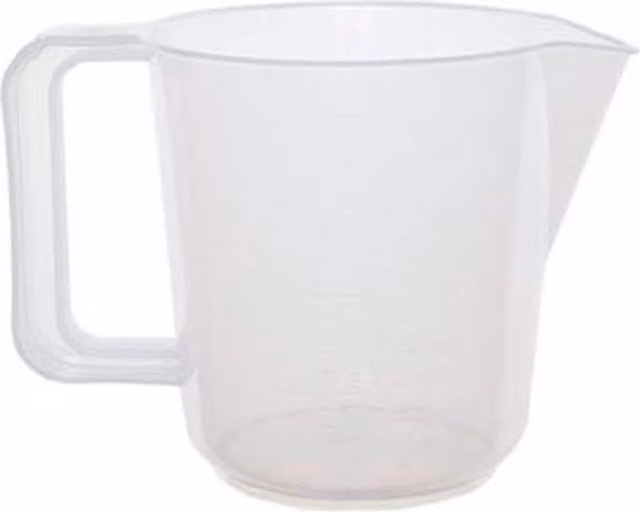Universal Textiles Transparent Plastic Round Measuring Jug, 568 ml