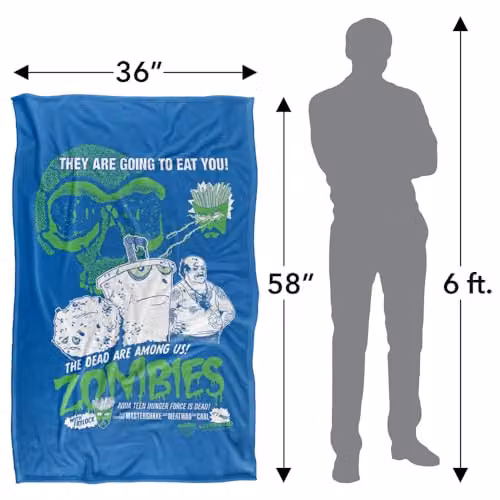 Aqua Teen Hunger Force Zombies Silky Touch Super Soft Fleece Throw Blanket, Multicolour, W: 91 cm, D: 147 cm – 4