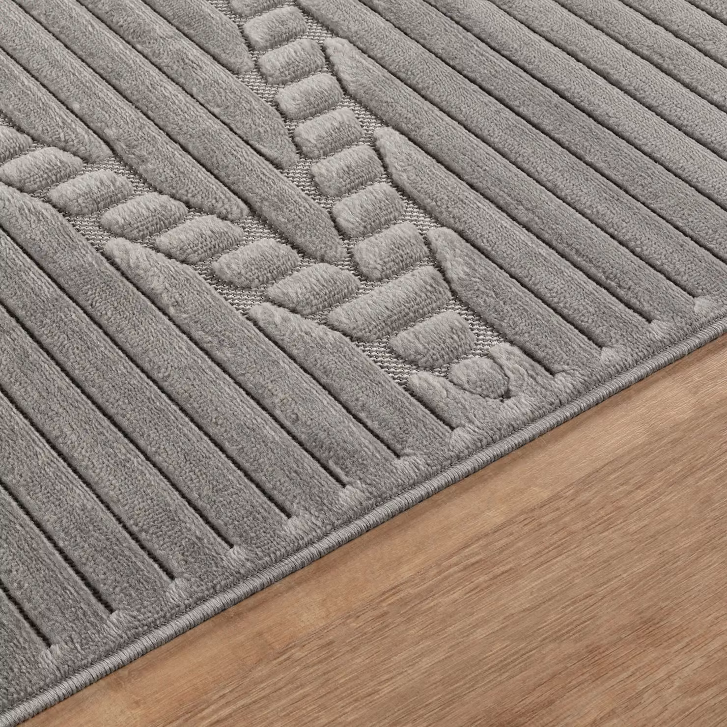 Livabliss Le Mans Modern Textured In- & Outdoor Rug in Beige, Grey and White, W: 200 cm, D: 275 cm – 2