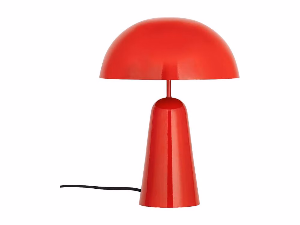Vente-unique Larkin Mushroom Table Lamp in Glossy Red Metal, D39 x H52 cm – 2