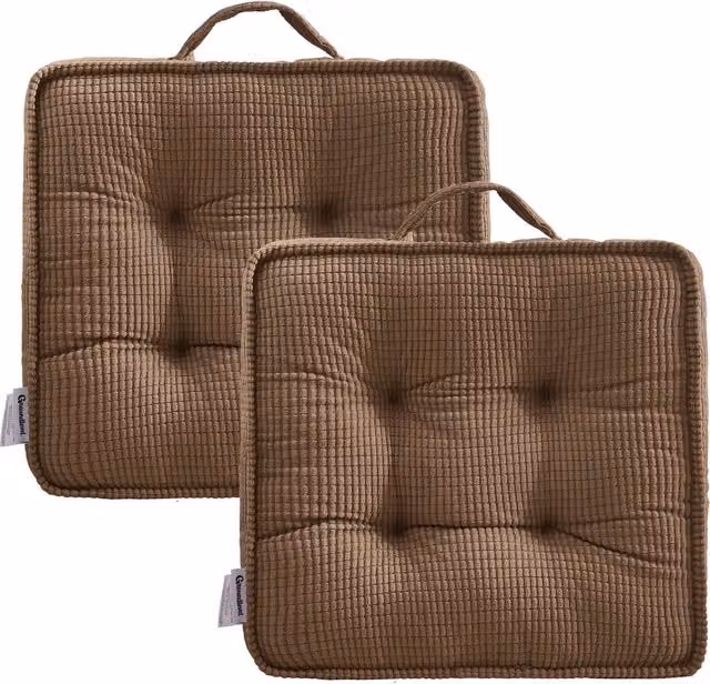 Groundlevel Set of 2 Square Seat Cushions in Brown