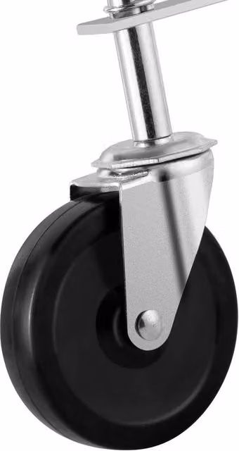 SPETLEK Heavy Duty 4 inch Gate Wheels with Spring, 2 Piece Set, Black Metal – 1