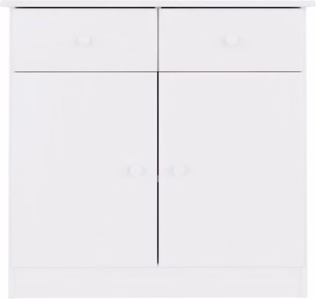Berkfield Home ALTA White Sideboard in Solid Pine Wood, W/D/H: 77 x 35 x 73 cm – 1