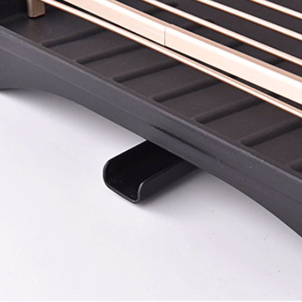 Garden Sanctuary 2 Tier Dish Drying Rack with Drip Tray and Cutlery Holder in Rose Gold – 4