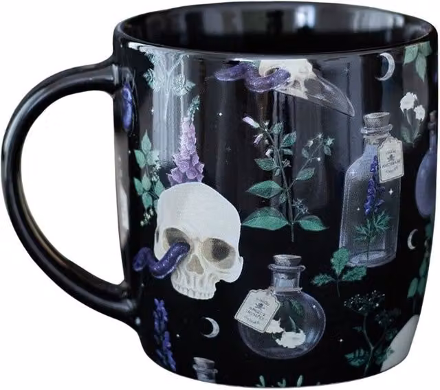 Something Different Venom & Vines Black Ceramic Mug, 350ml – 1
