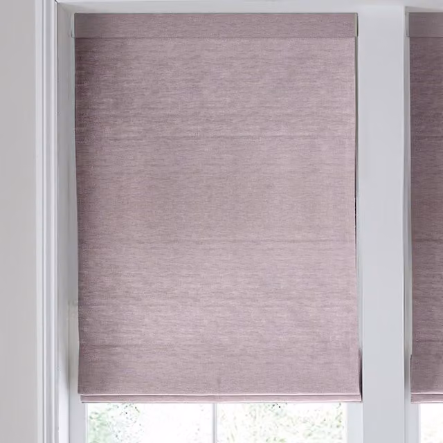Laura Ashley Whinfell Made to Measure Blackout Roman Blind in Purple Mulberry