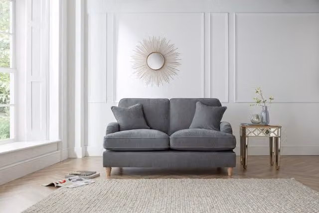 The Great Sofa Company Orla 2 Seater Upholstered Sofa in Grey Manhattan Ice – 1