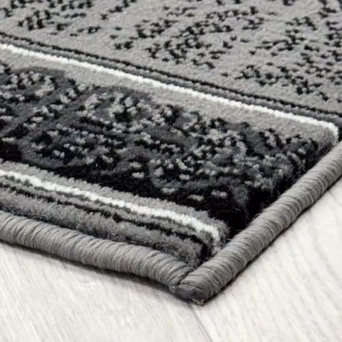runrug Ethnic Tribal Hallway Runner Rug, Grey, W: 70 cm, L: 390 cm – 3