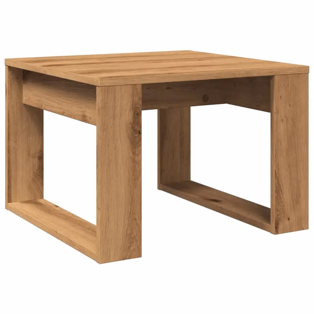 Berkfield Home Artisan Oak Side Table in Brown, W/D/H: 50 x 50 x 35 cm – 2
