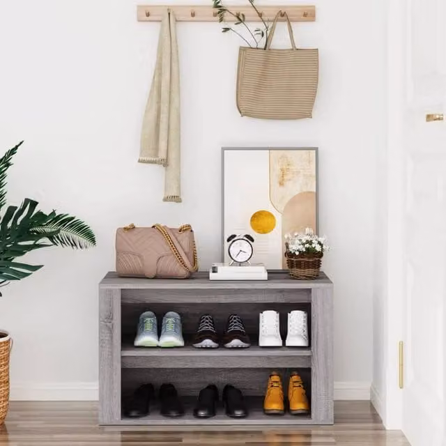 Berkfield Home Grey Sonoma Shoe Rack, W: 75 cm, D: 35 cm, H: 45 cm – 1