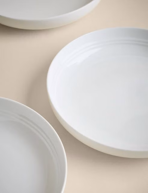 M&S Marlowe Set of 4 White Porcelain Pasta Bowls