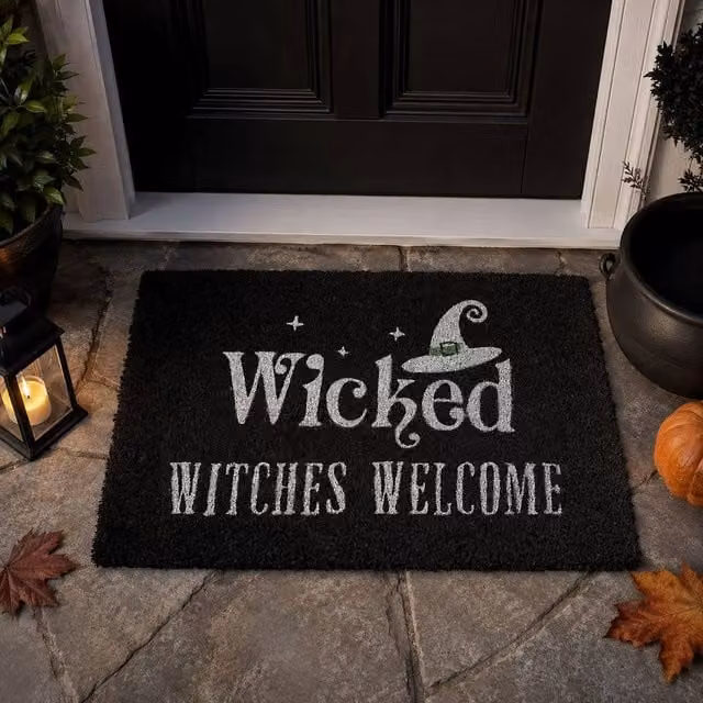 Marco Paul Black Wicked Witch Welcome Doormat W: 40 cm, D: 60 cm – 1